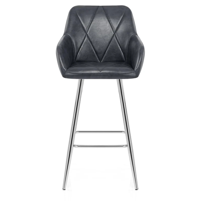 Tabouret de Bar Faux Cuir Antique - Mason Bleu Foncé