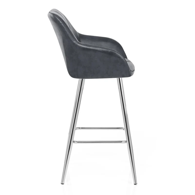 Tabouret de Bar Faux Cuir Antique - Mason Bleu Foncé