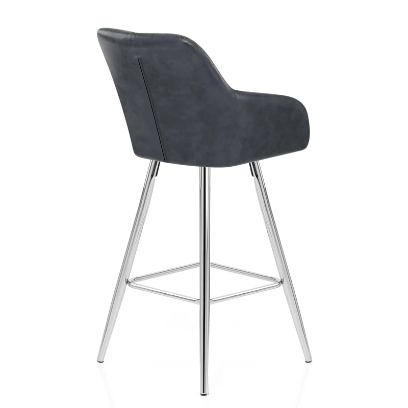 Tabouret de Bar Faux Cuir Antique - Mason Bleu Foncé