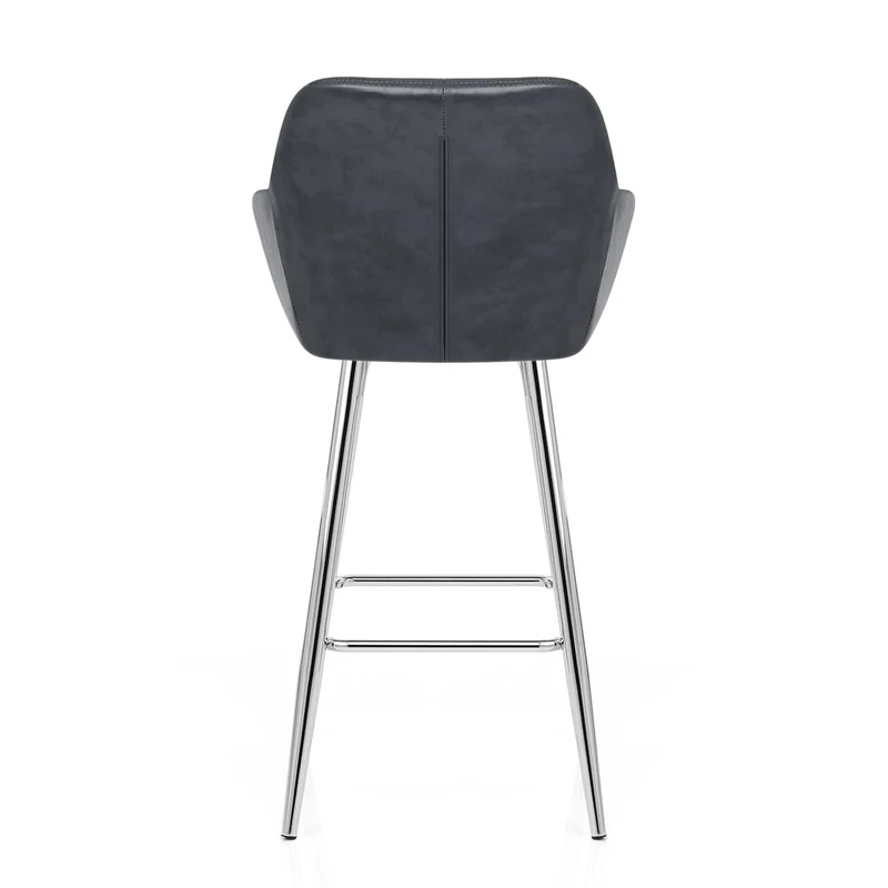 Tabouret de Bar Faux Cuir Antique - Mason Bleu Foncé