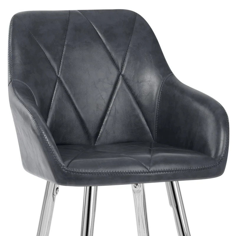 Tabouret de Bar Faux Cuir Antique - Mason Bleu Foncé
