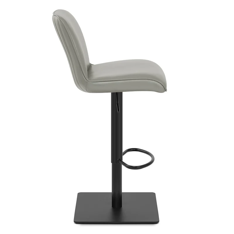 Tabouret Cuir Véritable - Lola Gris