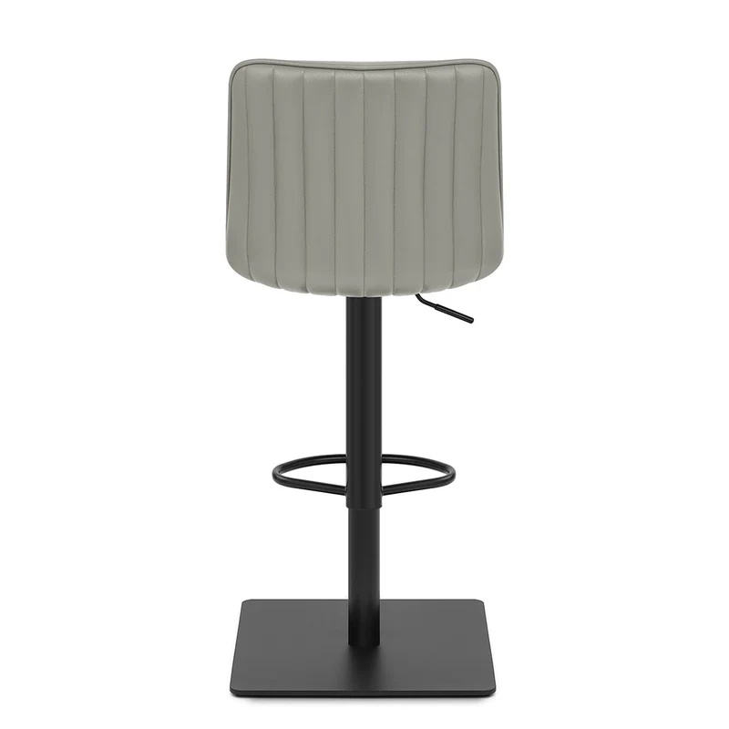 Tabouret Cuir Véritable - Lola Gris
