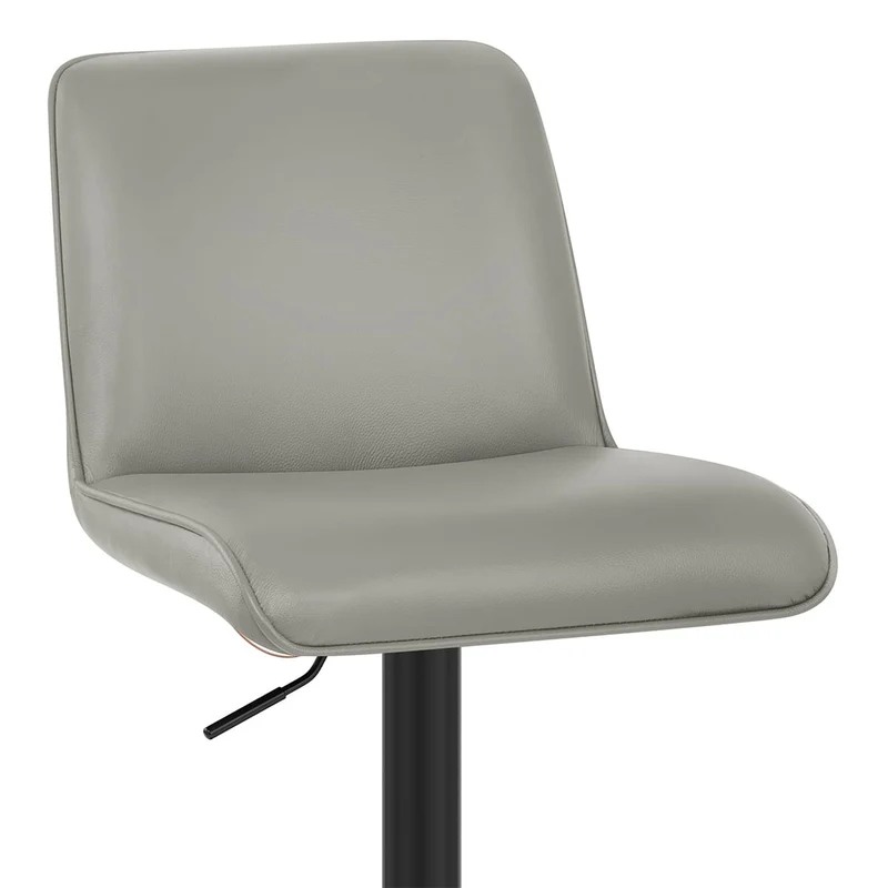 Tabouret Cuir Véritable - Lola Gris