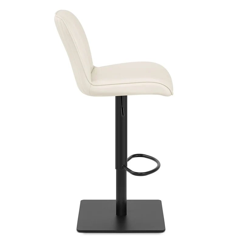 Tabouret Cuir Véritable - Lola Crème