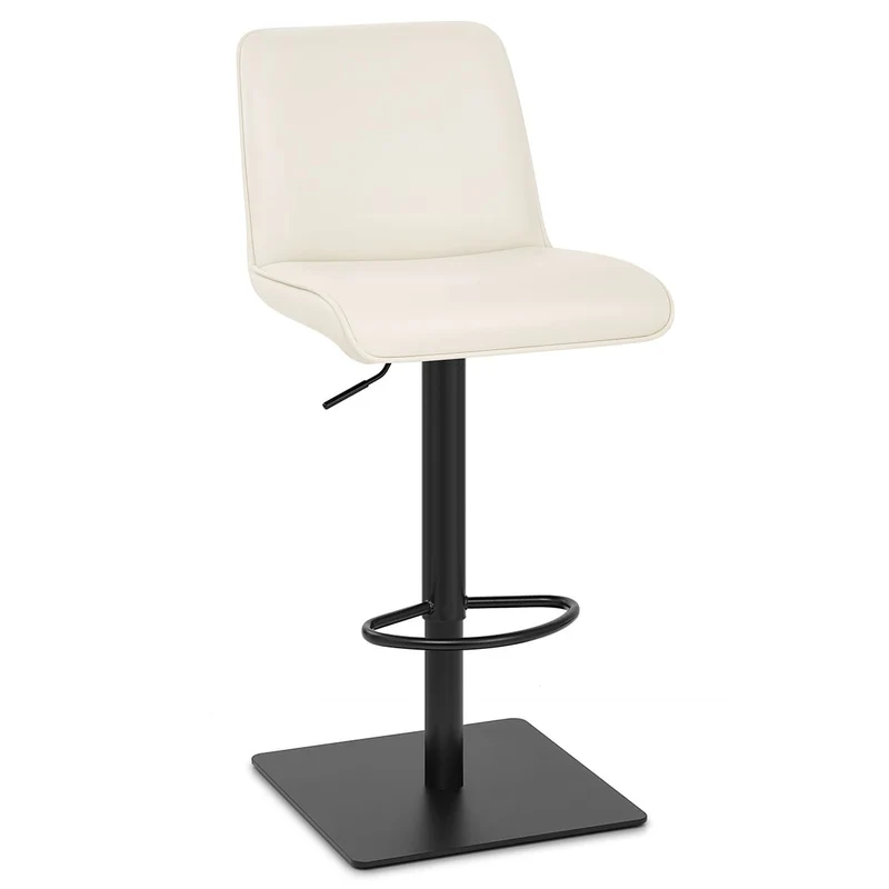 Tabouret Cuir Véritable - Lola Crème
