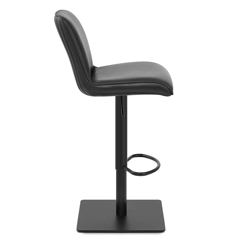 Tabouret Cuir Véritable - Lola Noir