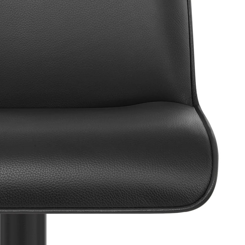 Tabouret Cuir Véritable - Lola Noir