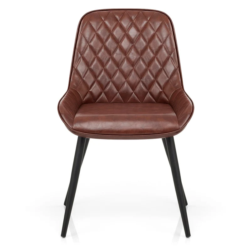 Chaise Faux Cuir Antique - Lincoln Marron