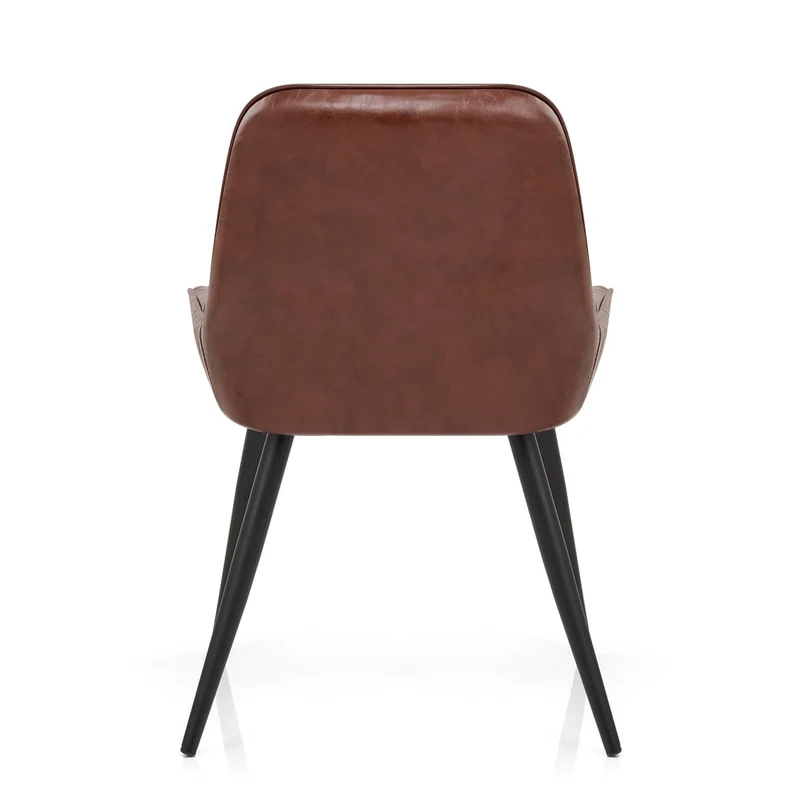 Chaise Faux Cuir Antique - Lincoln Marron