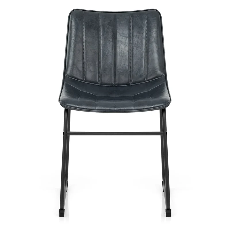 Chaise Faux Cuir - Tucker Bleu Foncé