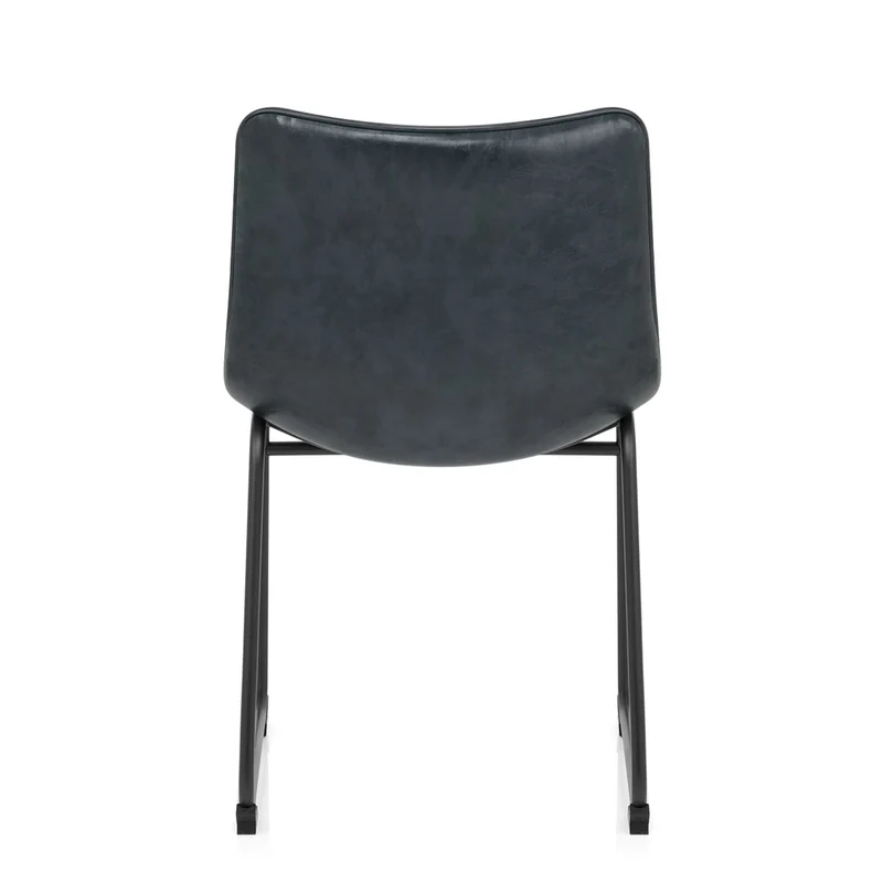 Chaise Faux Cuir - Tucker Bleu Foncé