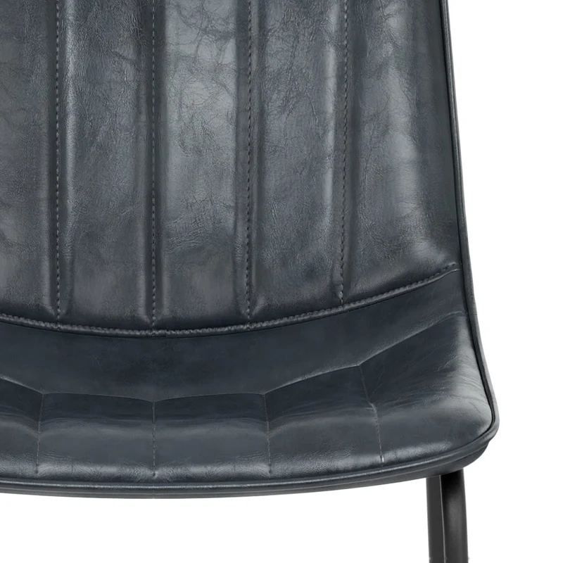 Chaise Faux Cuir - Tucker Bleu Foncé