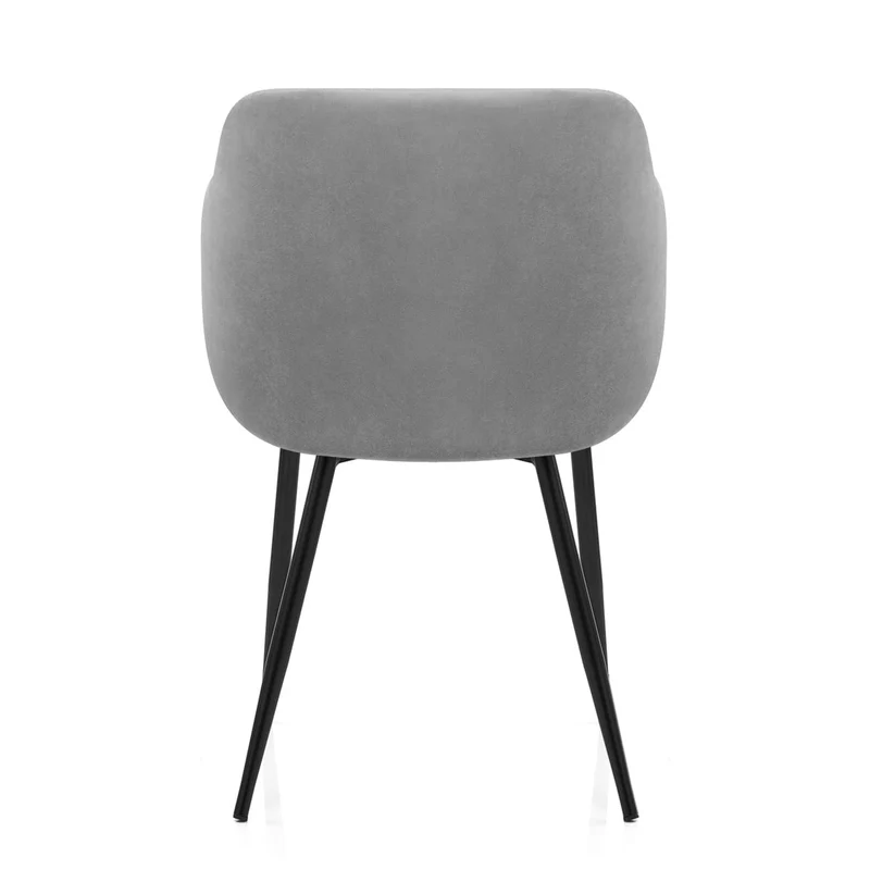 Chaise Bois Velours - Dakota Gris