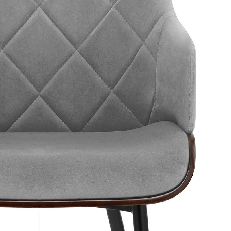 Chaise Bois Velours - Dakota Gris