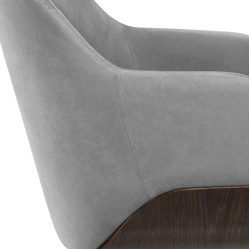 Chaise Bois Velours - Dakota Gris