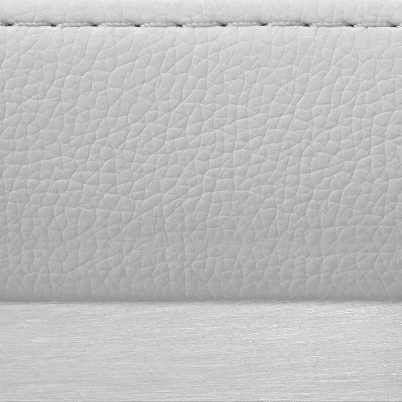 Tabouret Faux Cuir Chrome Brossé - Leah Gris