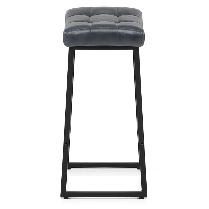 Tabouret Faux Cuir - Jago Bleu