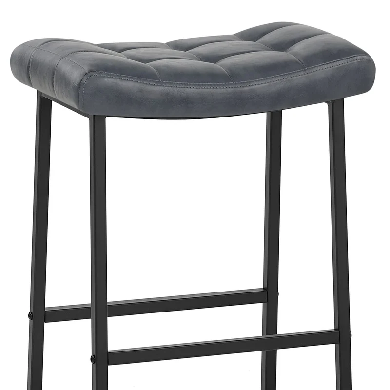 Tabouret Faux Cuir - Jago Bleu