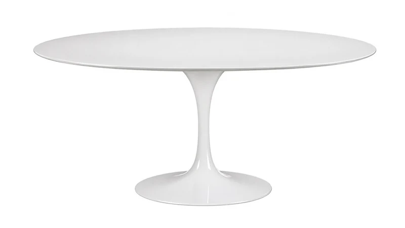 Tulip Oval Table à manger plateau en laminé