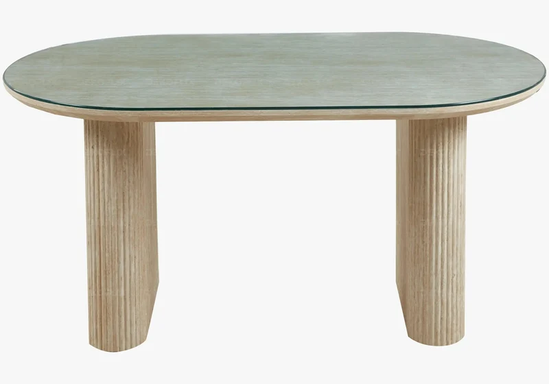 Table et chaises salle à manger écru - Soan
