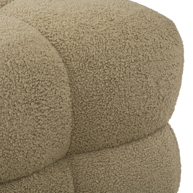Ottoman en tissu bouclé - Niva