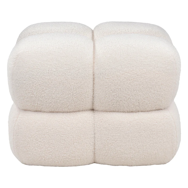 Ottoman en tissu bouclé - Niva