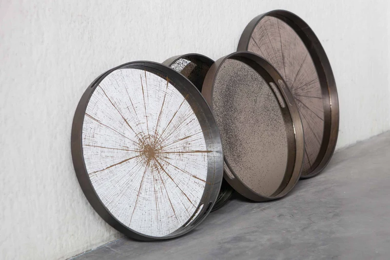 Ethnicraft Plateau en Verre Slice - Rond Ø 48 cm
