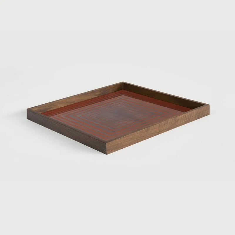 Ethnicraft Plateau Carré en Verre - Citrouille