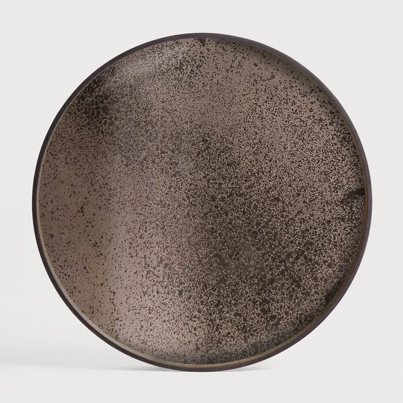 Ethnicraft Plateau en Miroir Aged – Bronze Ø 48 cm, 92 cm
