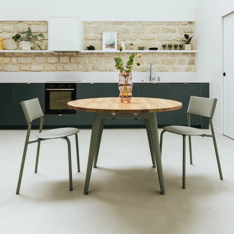 Table ronde NEW MODERN Ø 110cm - bois ancien recyclé
