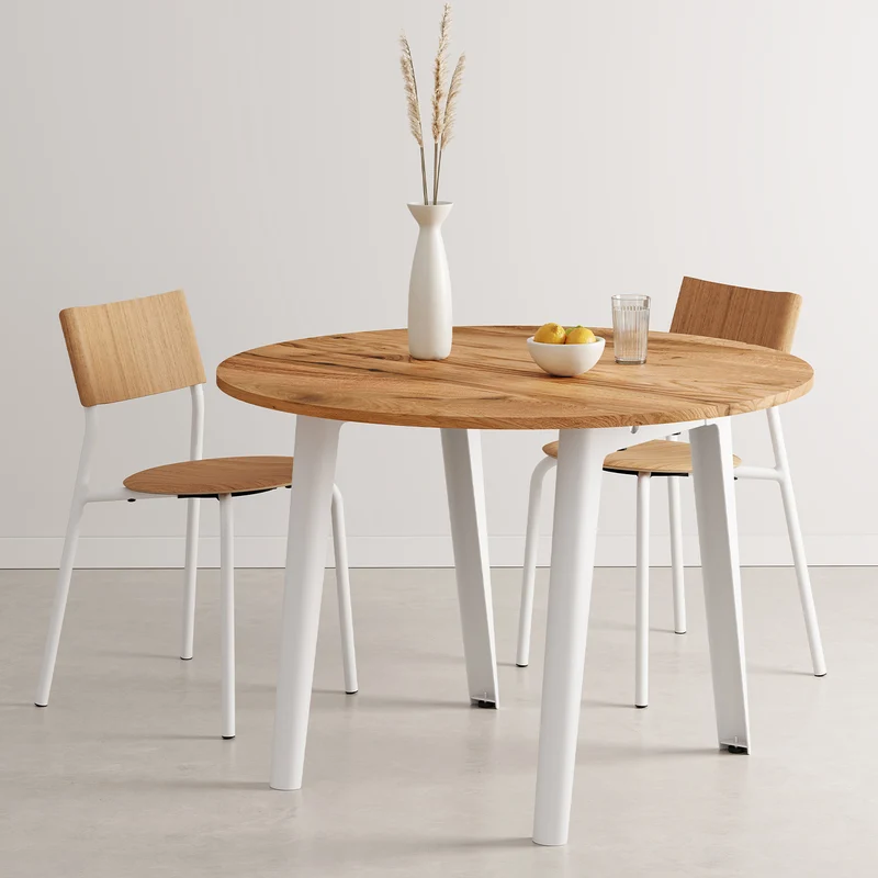 Table ronde NEW MODERN Ø 110cm - bois ancien recyclé