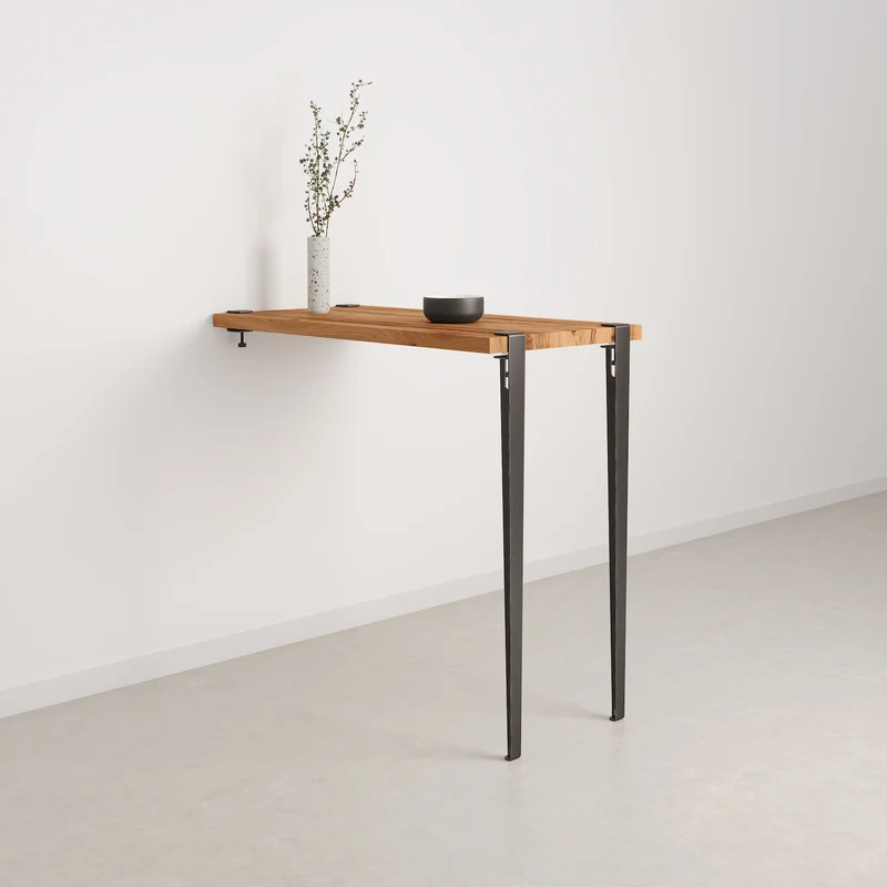 Table haute murale TIPTOE - bois ancien recyclé