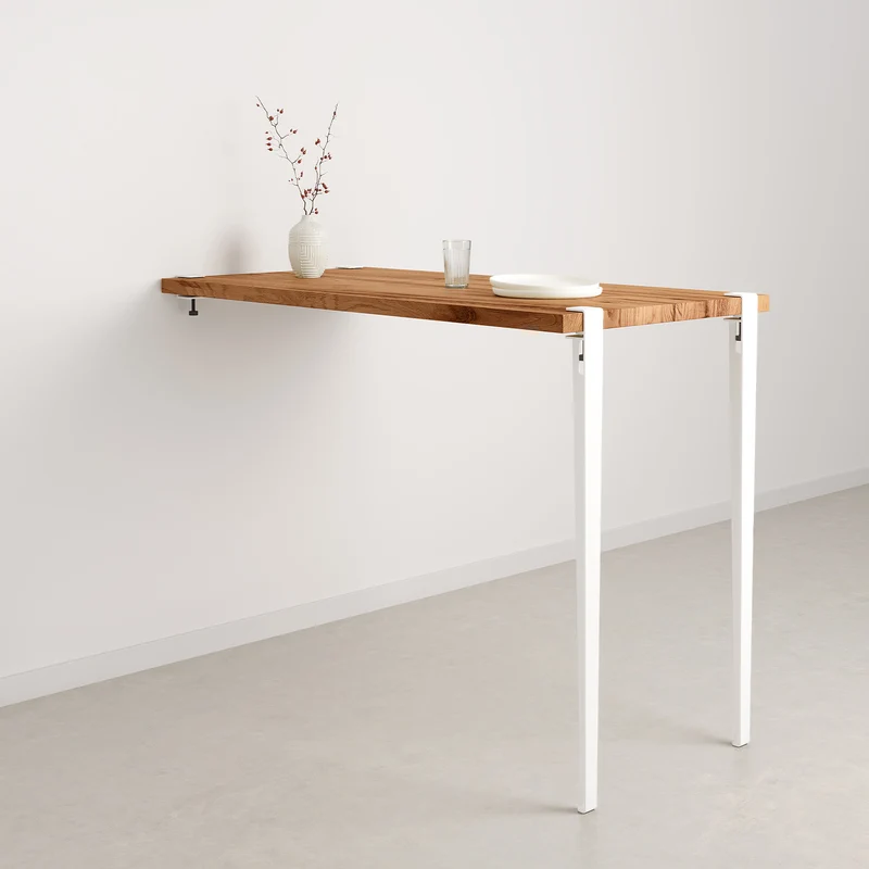 Table haute murale TIPTOE - bois ancien recyclé