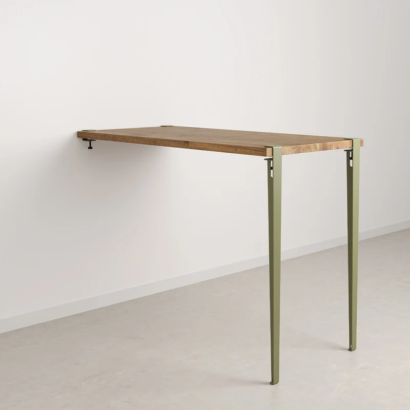 Table haute murale TIPTOE - bois ancien recyclé