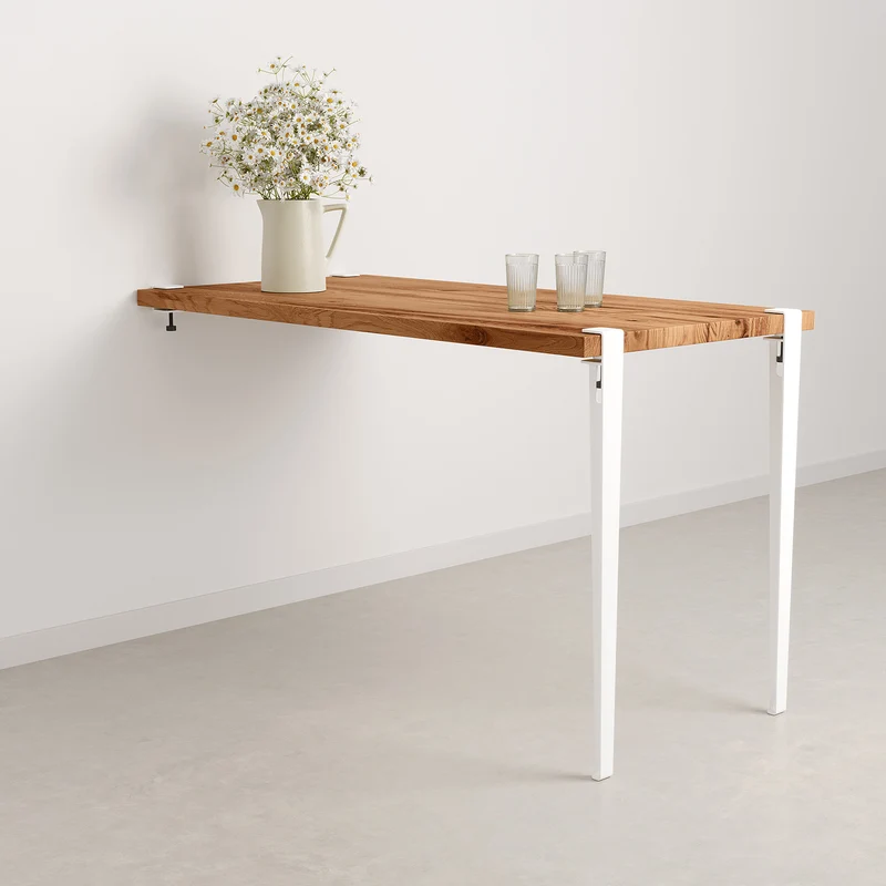 Table haute murale TIPTOE - bois ancien recyclé
