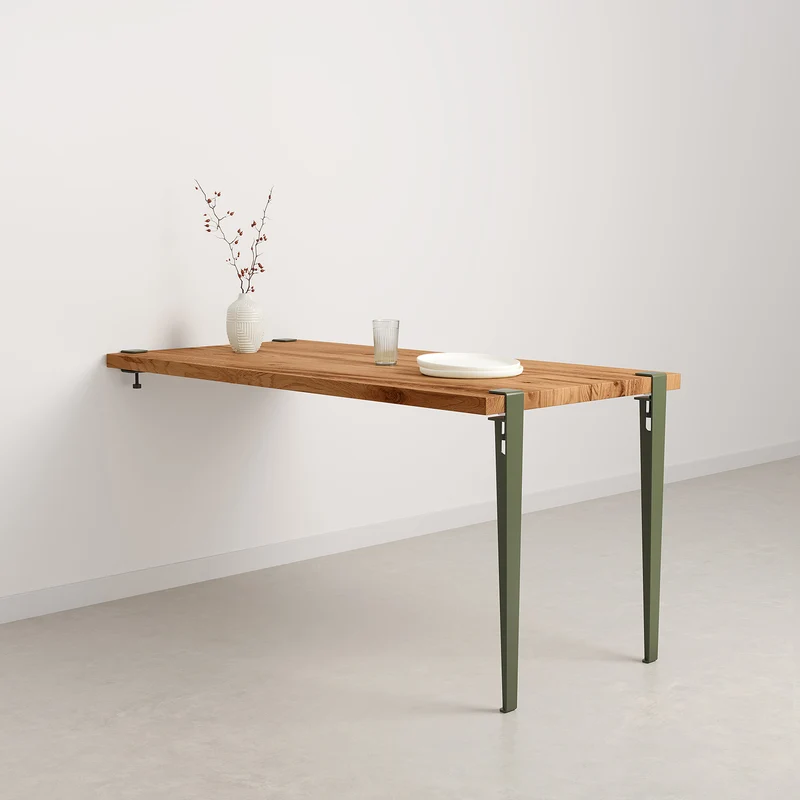 Table à manger murale TIPTOE - bois ancien recyclé