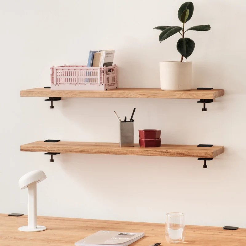 Etagère murale BRACKET - bois ancien recyclé - 60 à 150cm