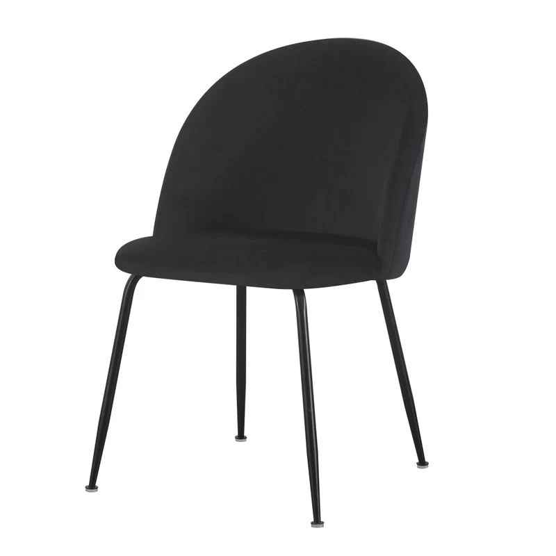 Chaise repas velours noir