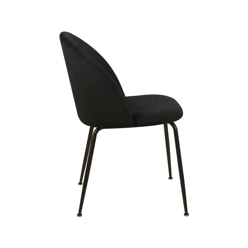 Chaise repas velours noir