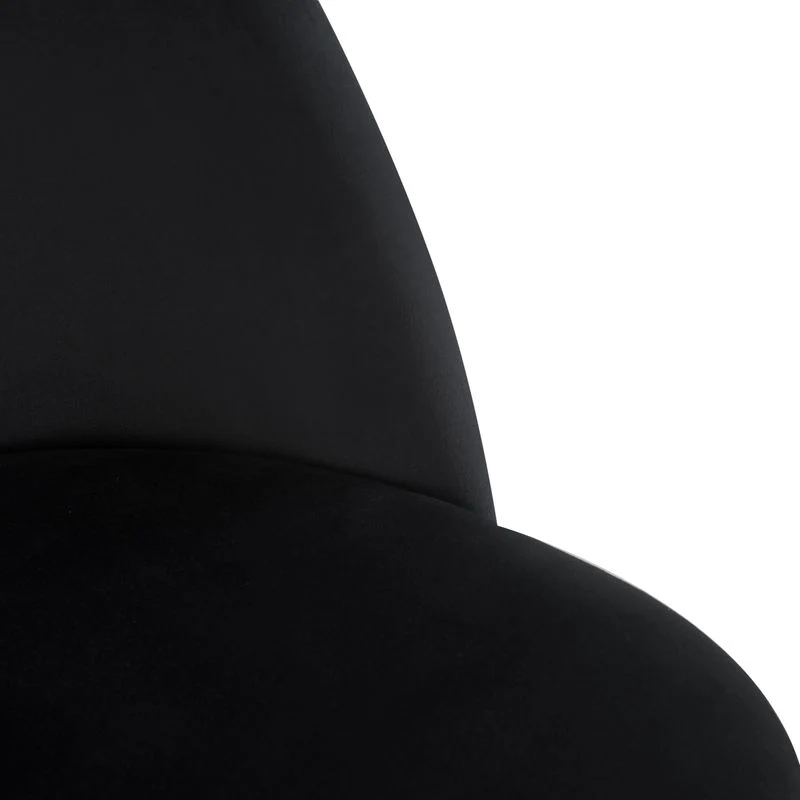 Chaise repas velours noir