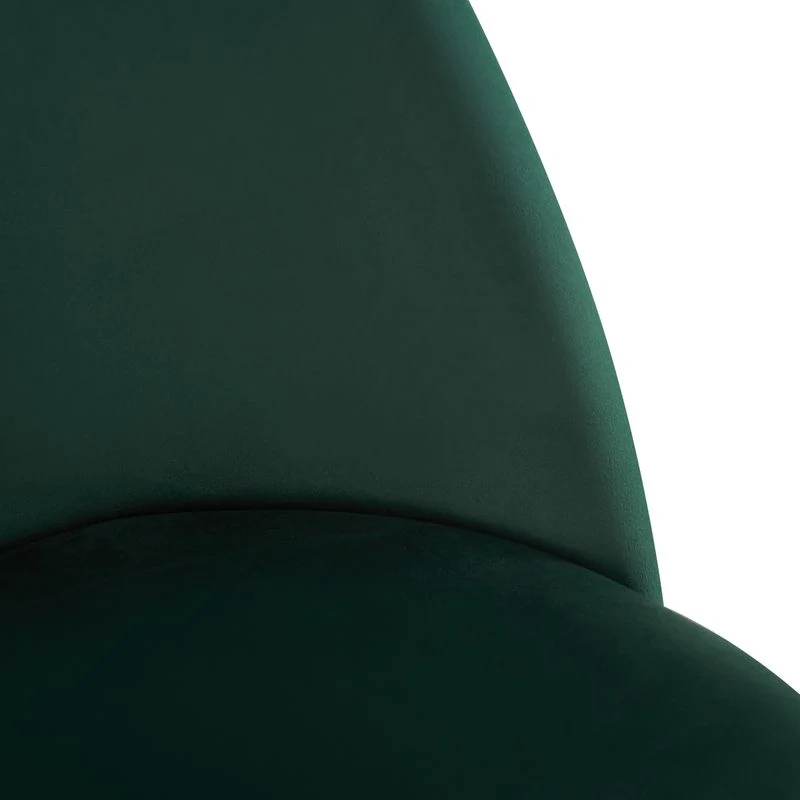 Chaise repas velours vert bouteille