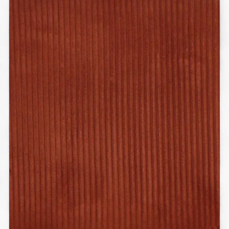 Chaise repas velours côtelé terracotta