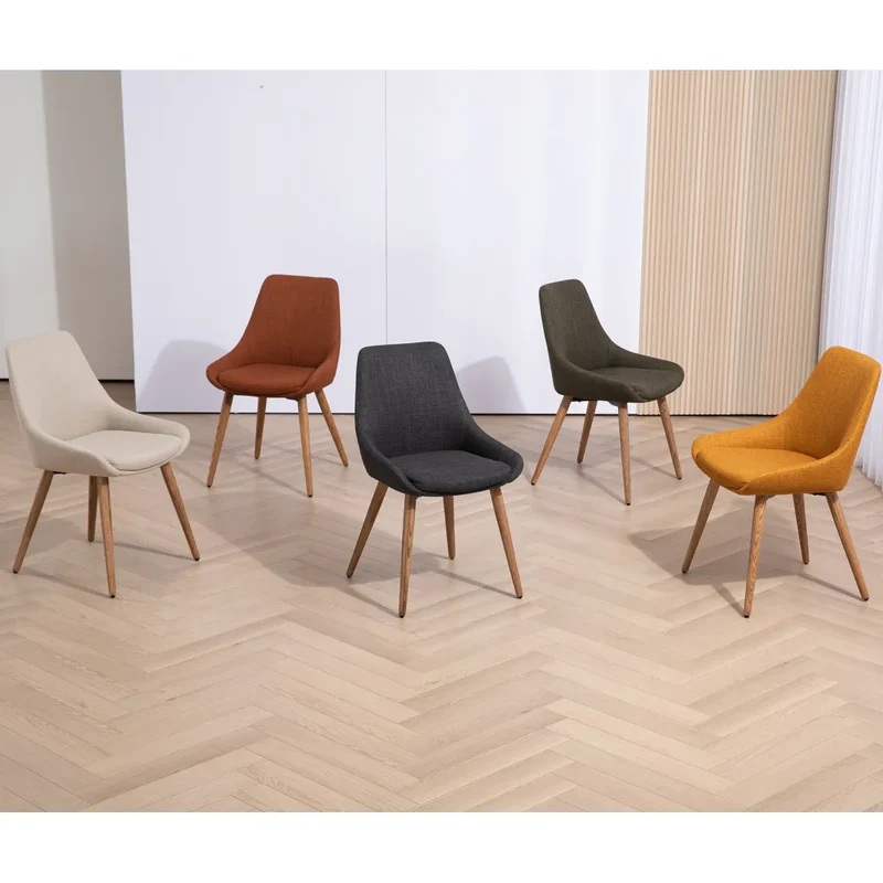 Chaise BARI tissu pieds chêne