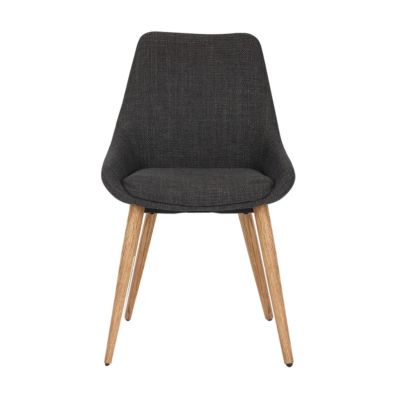 Chaise BARI tissu pieds chêne