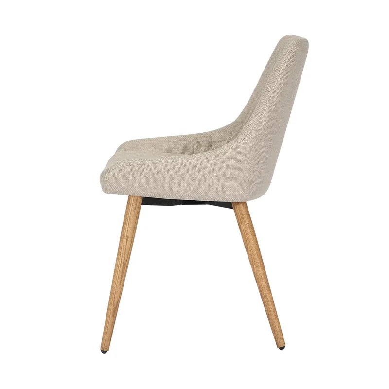 Chaise BARI tissu pieds chêne