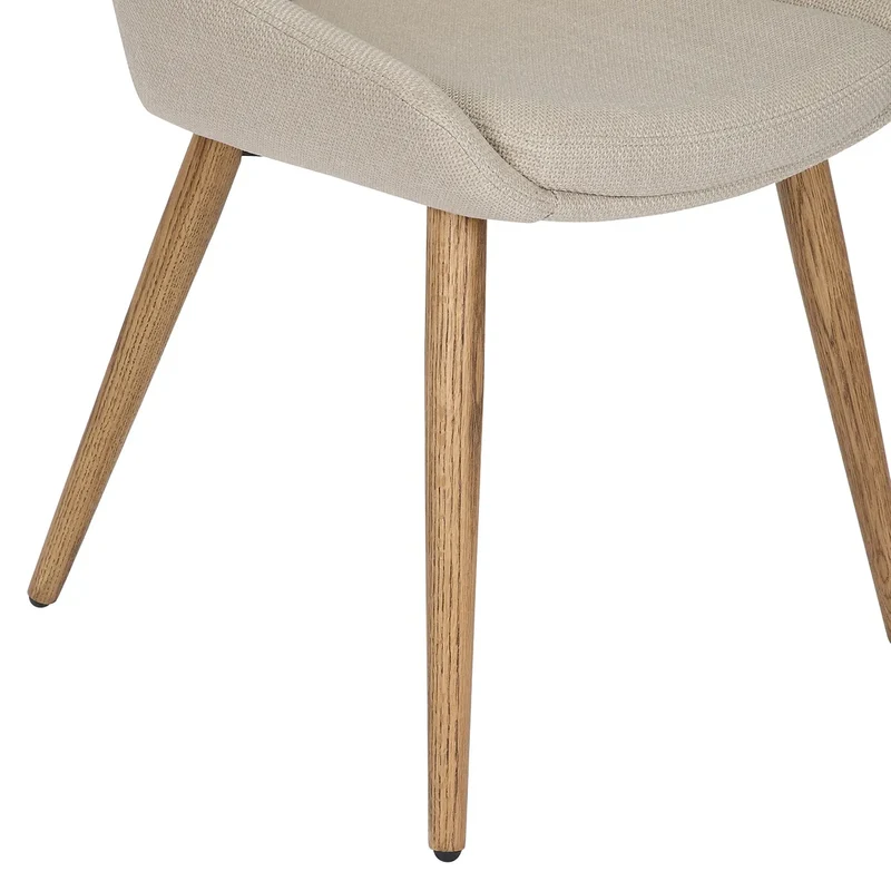 Chaise BARI tissu pieds chêne