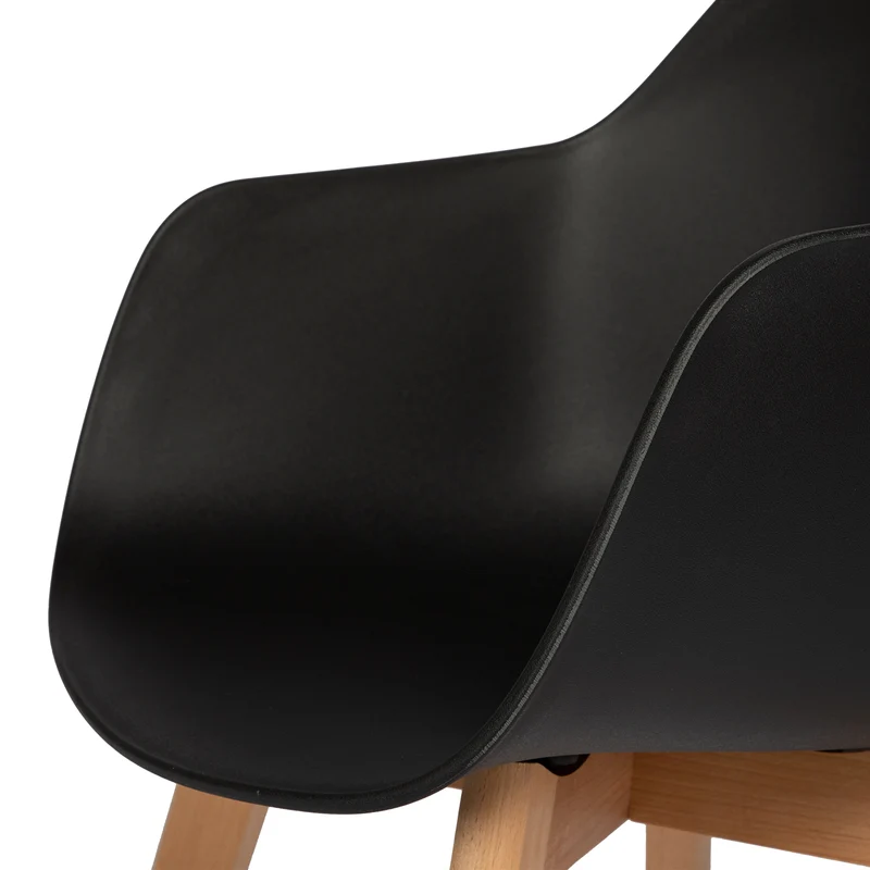 Chaises Scandinaves de Salle à Manger en Bein Hêtre avec Lot de 2/4 - Noir/Blanc/Gris-CLOVER