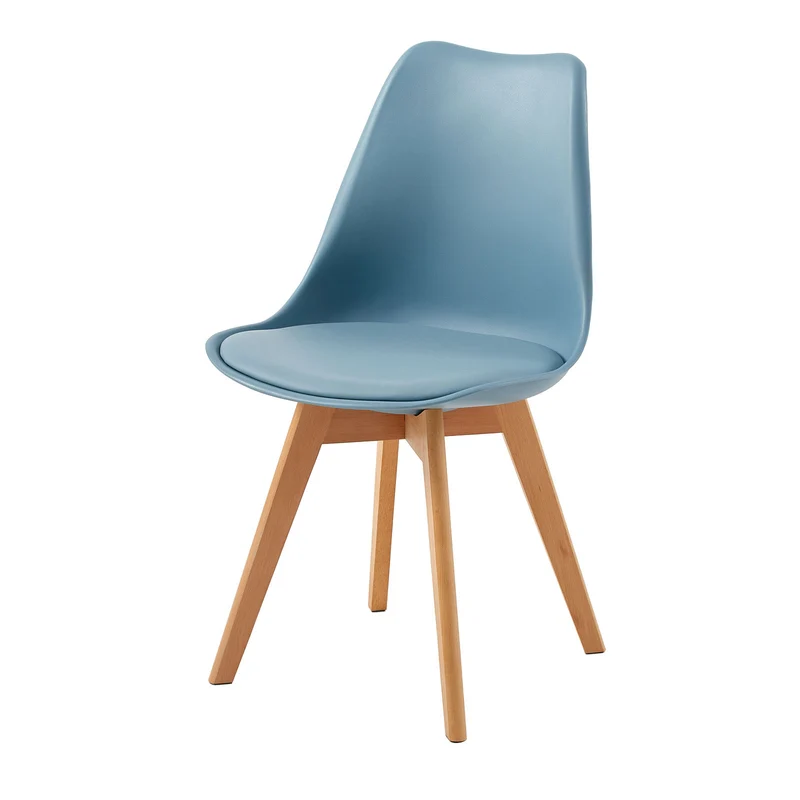 Chaise Scandinave de Salle à Manger en PP - Couleurs variées avec pieds Hêtre-Tulip
