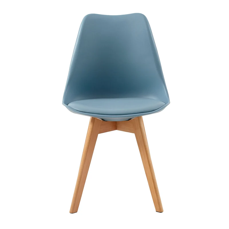 Chaise Scandinave de Salle à Manger en PP - Couleurs variées avec pieds Hêtre-Tulip